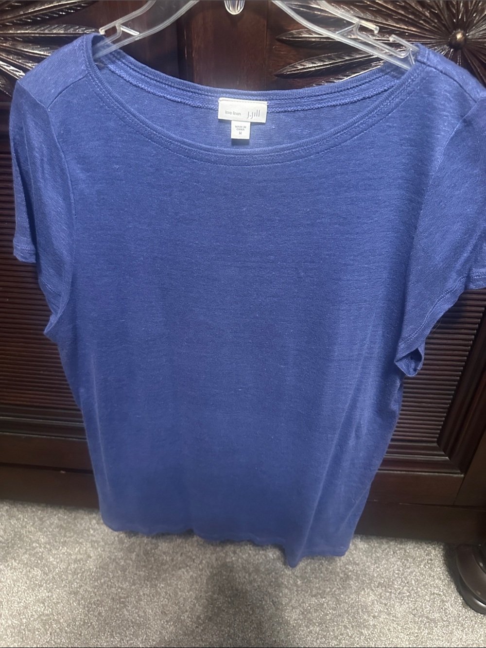 J. Jill Short Sleeve Crewneck Tee - Navy